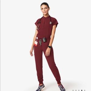 FIGS Burgundy Jogger set